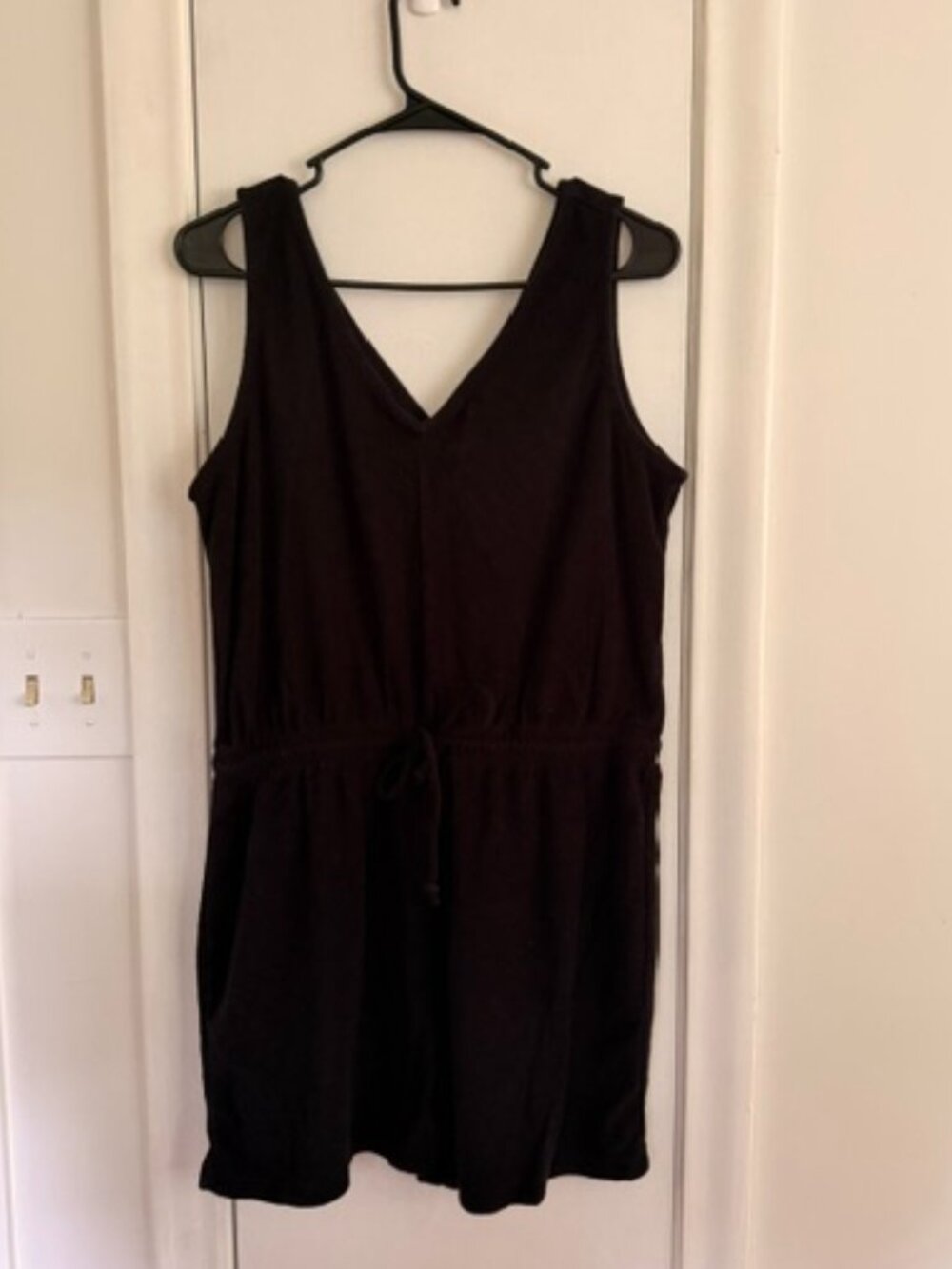 Old Navy Black Terry Cloth Romper Cover-Up – Size Large – Beach, Pool & Vacation